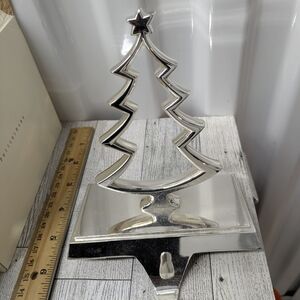 Pottery Barn Silver Tree Stocking Holder